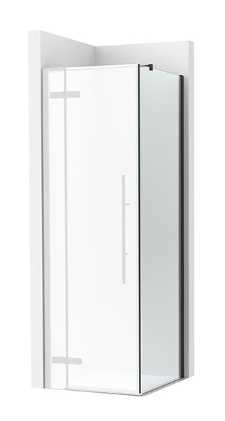[PROCAM34409016M] Frontal ducha Brisa PLF (1 hoja batiente +1 fija) 900x100x2000 mm, negro mate, (AM34409016M)