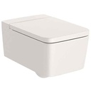 Inodoro Square suspendido Rimless con salida horizontal (taza y tapa amortiguada), beige