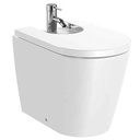 Bidé Round adosado a pared con tapa amortiguada, blanco
