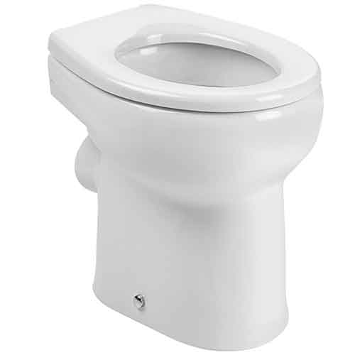 Inodoro infantil Baby con salida horizontal y fondo plano (taza y aro), blanco