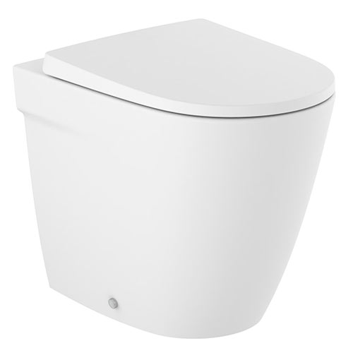 Inodoro Ona Rimless con salida dual (taza y tapa amortiguada), blanco mate