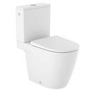 Inodoro completo Ona Rimless c/salida dual (taza, cisterna alim. lateral y tapa), blanco mate